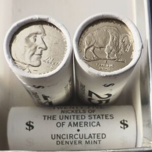 Coins Uncirculated 2005-D Nickles Coins Rolls Collectors